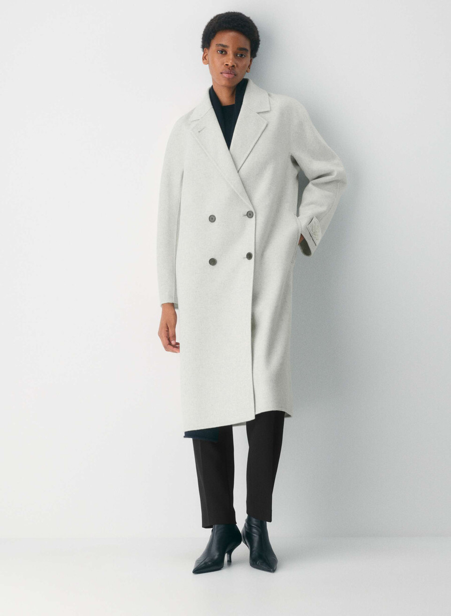 der slouch doppelmantel – luxe rewool heather carrara grey