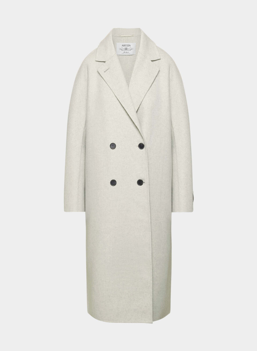 der slouch doppelmantel – luxe rewool heather carrara grey