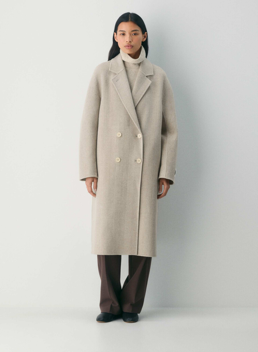 der doppelseitige mantel slouch - luxe rewool kent hrgbn tan kmp