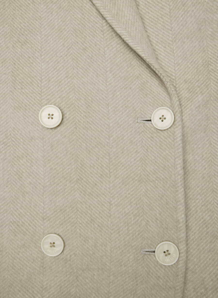 der doppelseitige mantel slouch - luxe rewool kent hrgbn tan kmp