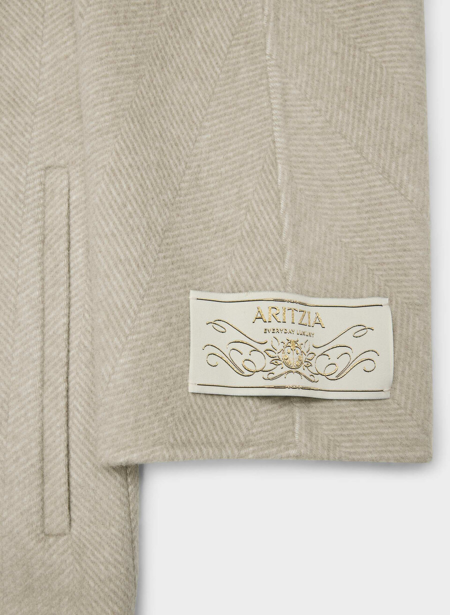 der doppelseitige mantel slouch - luxe rewool kent hrgbn tan kmp