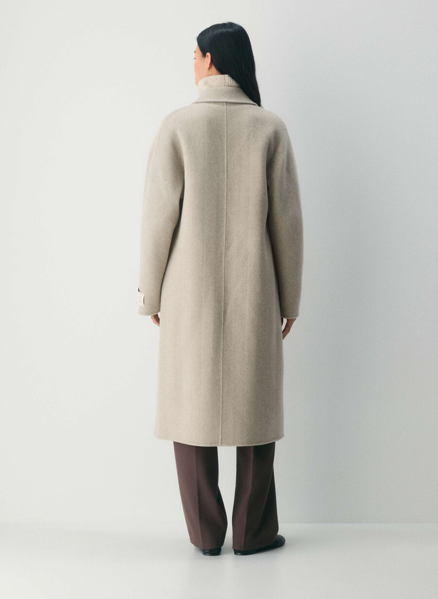 der doppelseitige mantel slouch - luxe rewool kent hrgbn tan kmp