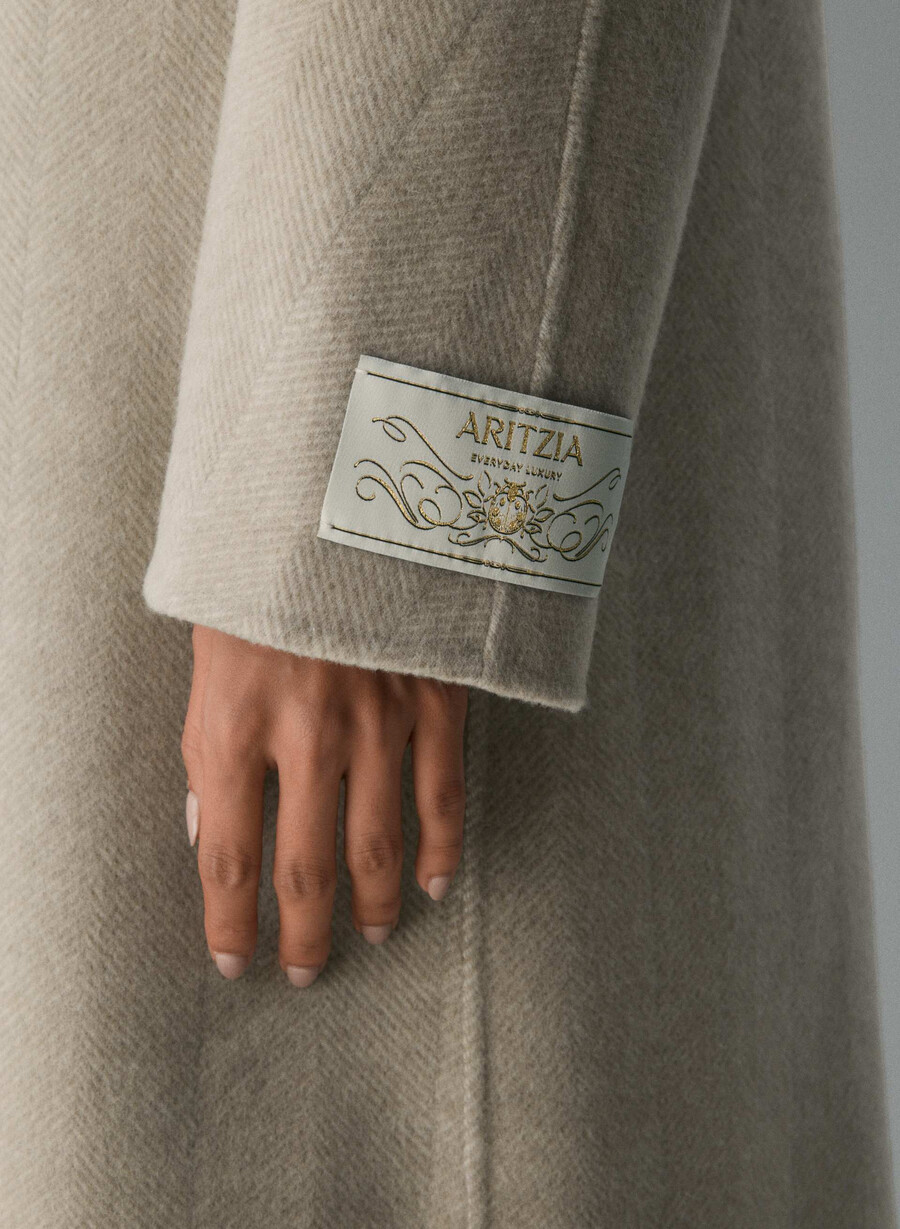 der doppelseitige mantel slouch - luxe rewool kent hrgbn tan kmp