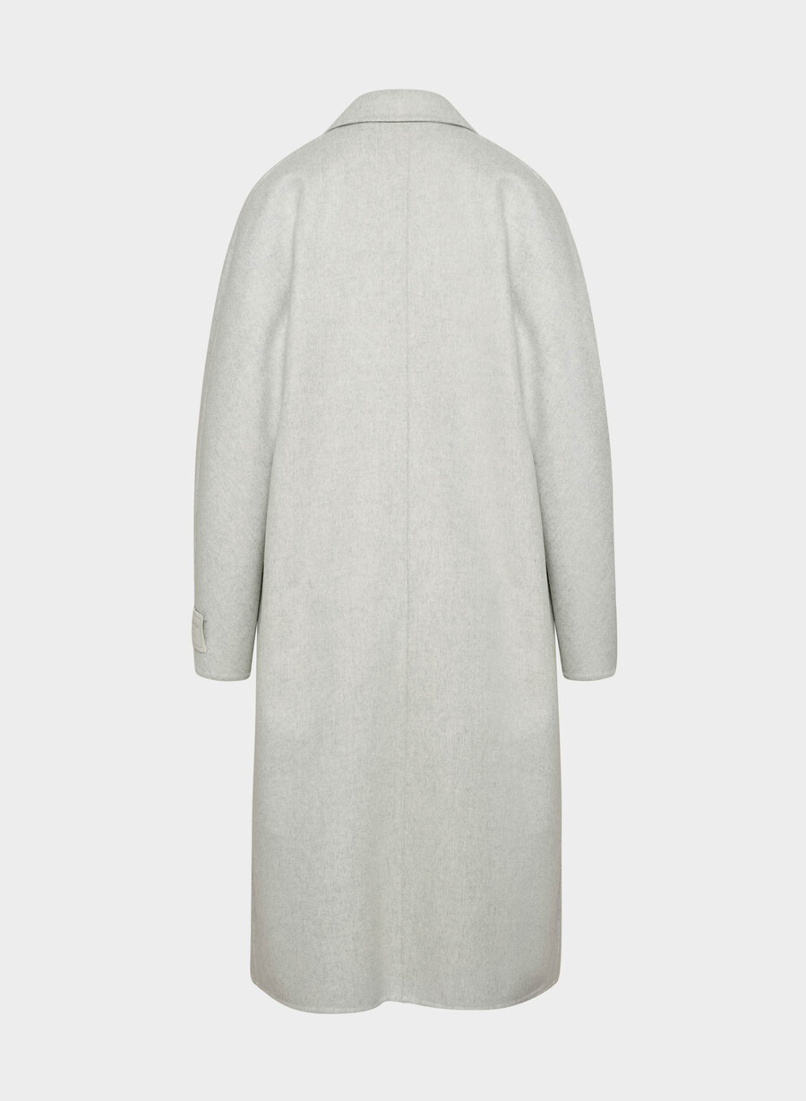 der slouch doppelmantel – luxe rewool heather light grey