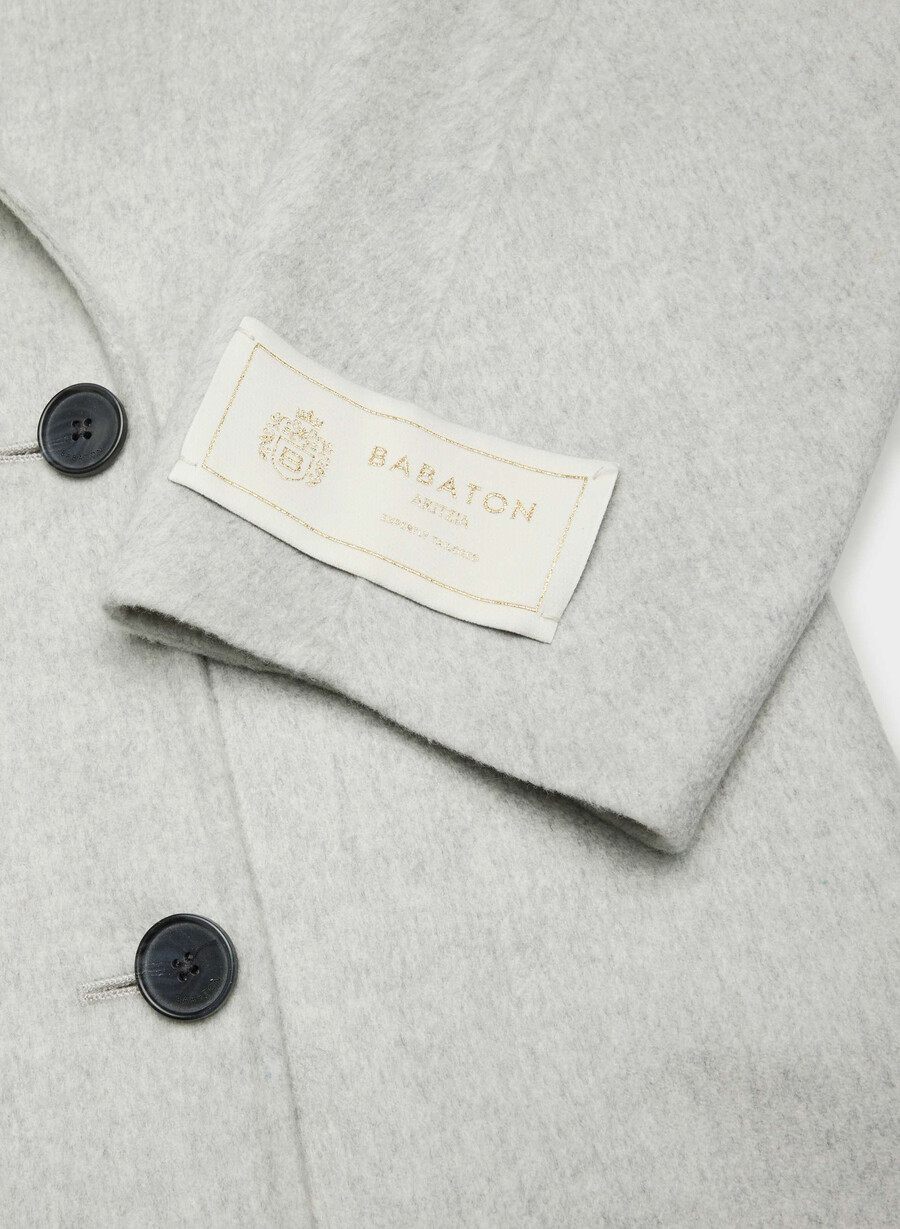 der slouch doppelmantel – luxe rewool heather light grey