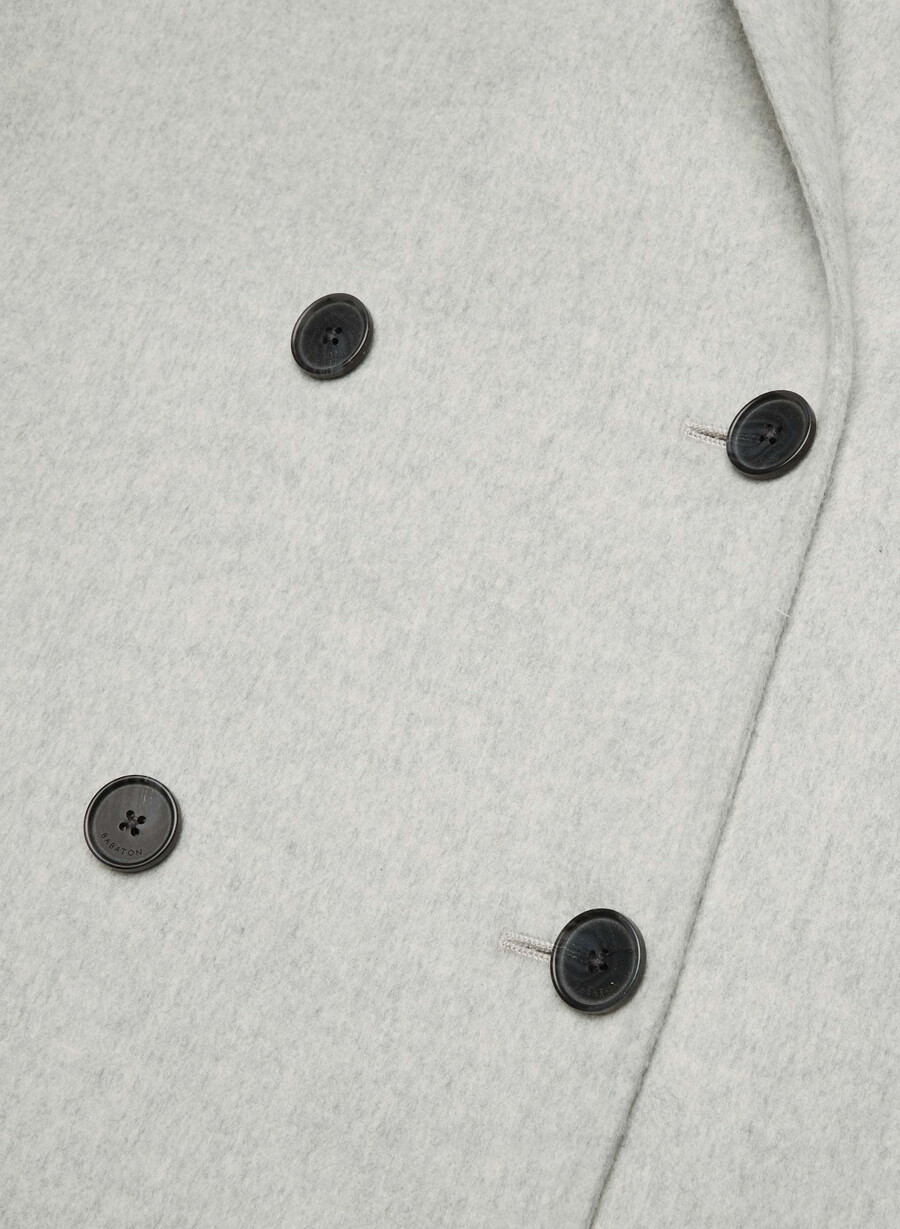 der slouch doppelmantel – luxe rewool heather light grey