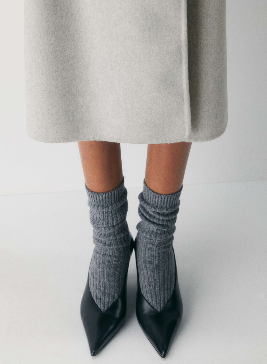 der slouch doppelmantel – luxe rewool heather light grey