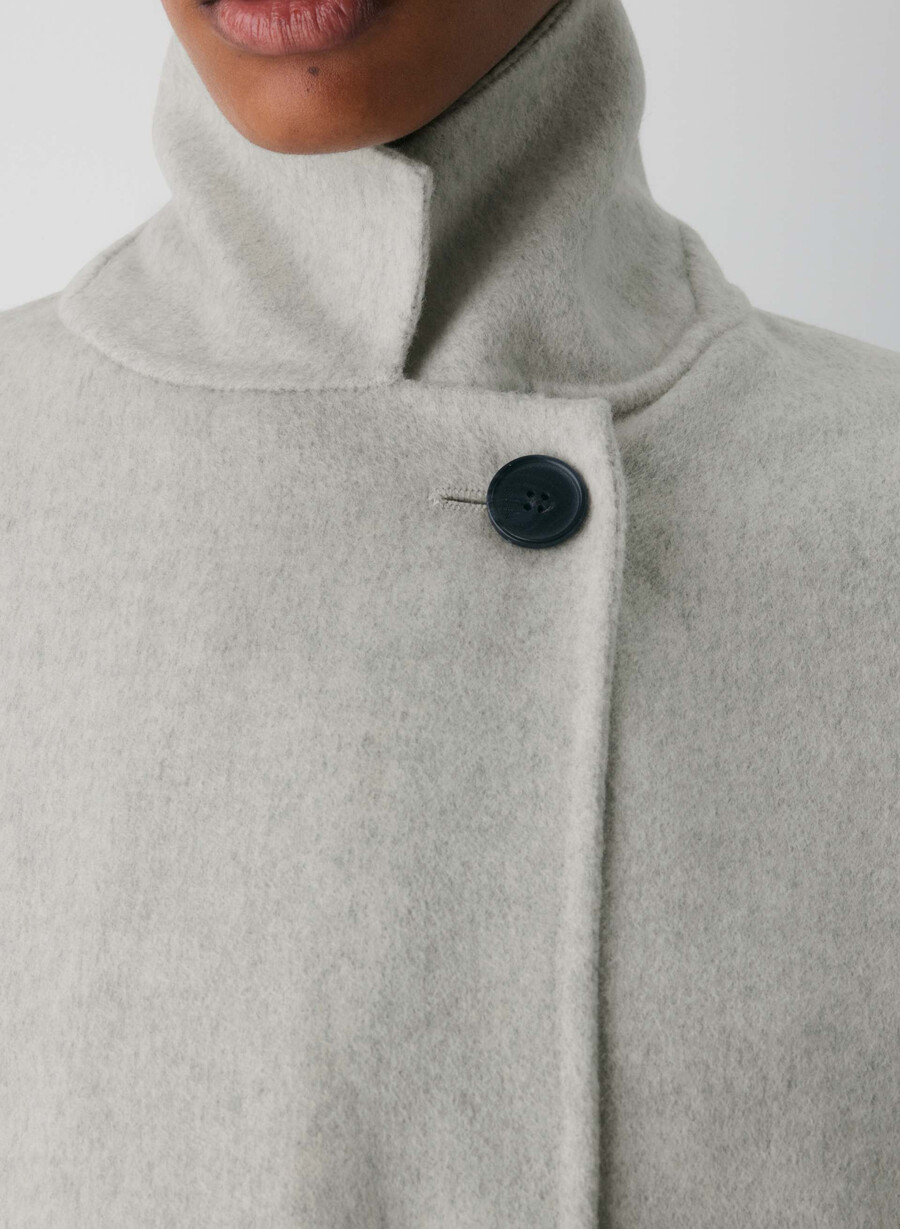 der slouch doppelmantel – luxe rewool heather light grey