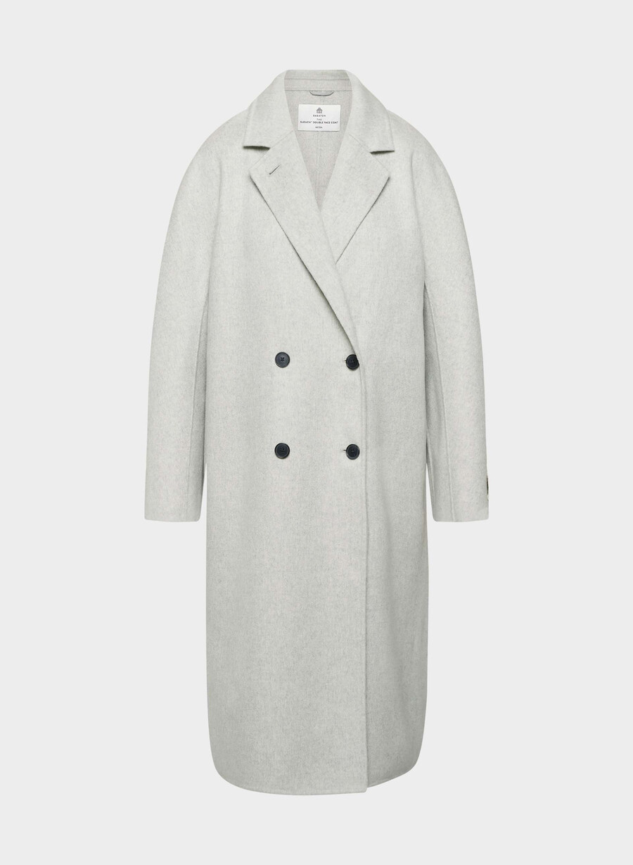der slouch doppelmantel – luxe rewool heather light grey