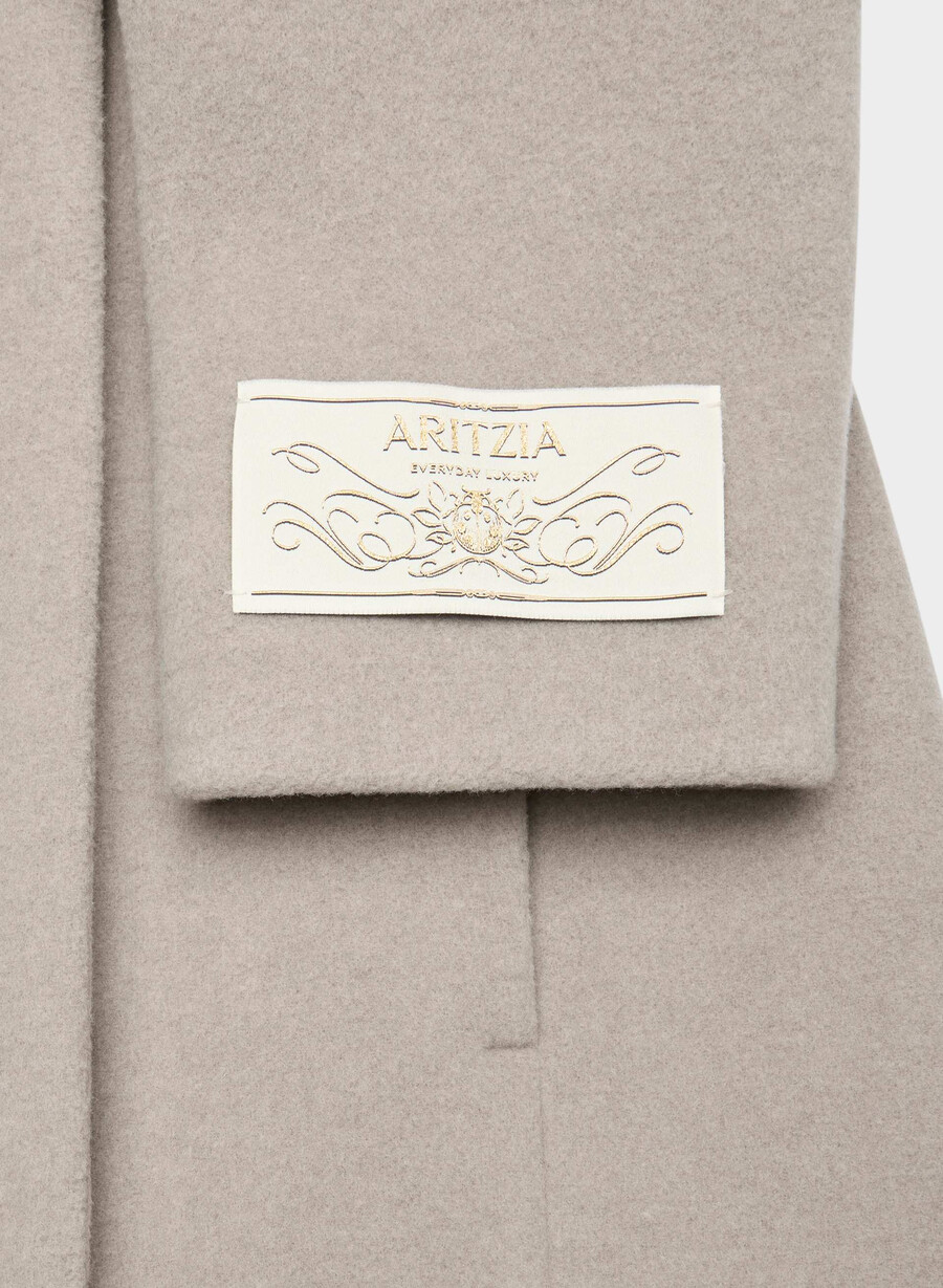 der connor-mantel – weicher wollkaschmir meliertes warmes taupe