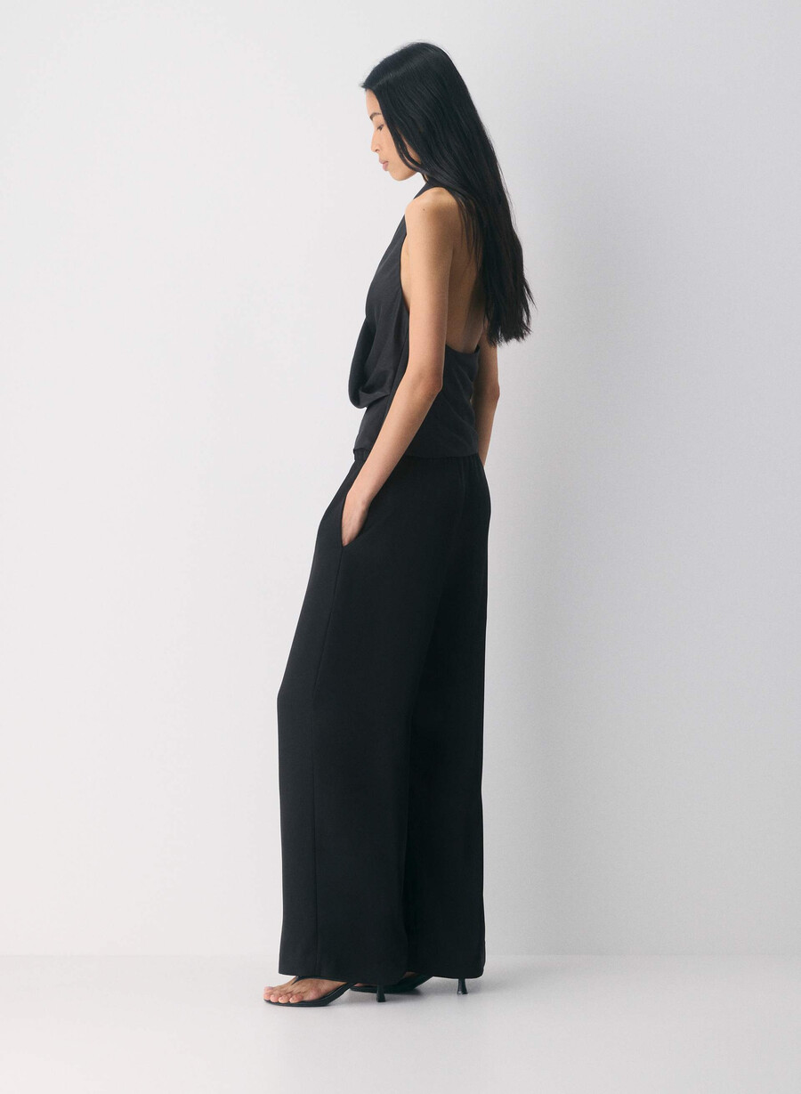 die lodge pant – satin schwarz