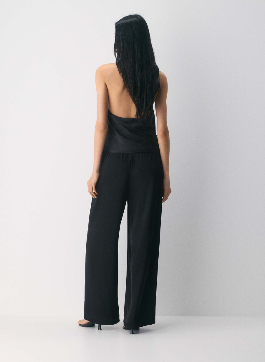 die lodge pant – satin schwarz