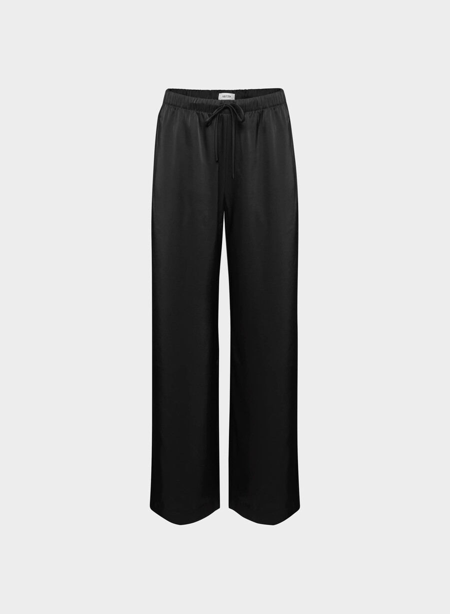 die lodge pant – satin schwarz
