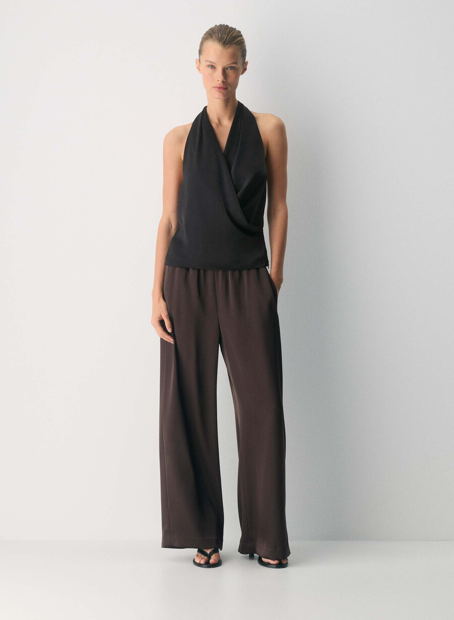 die lodge pant - satin rich mocha brown