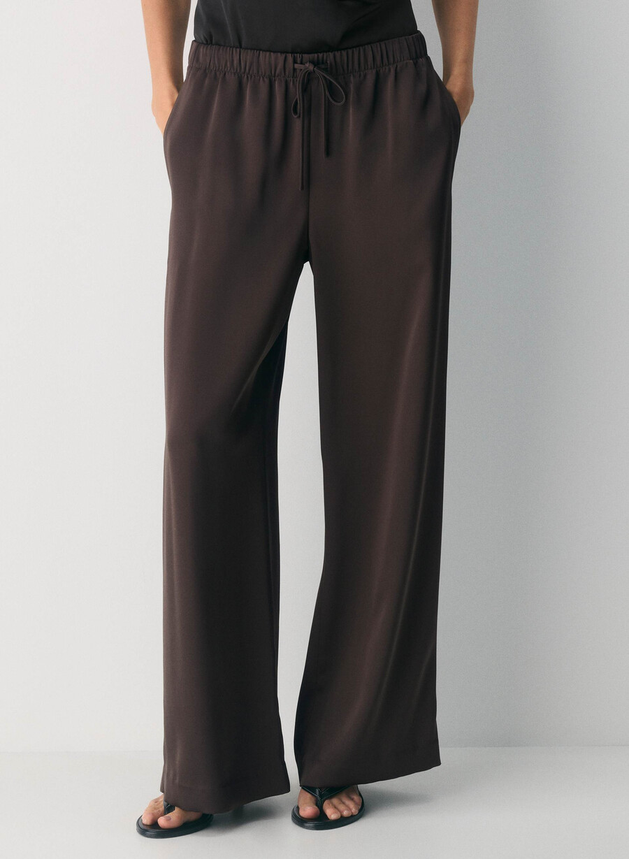 die lodge pant - satin rich mocha brown