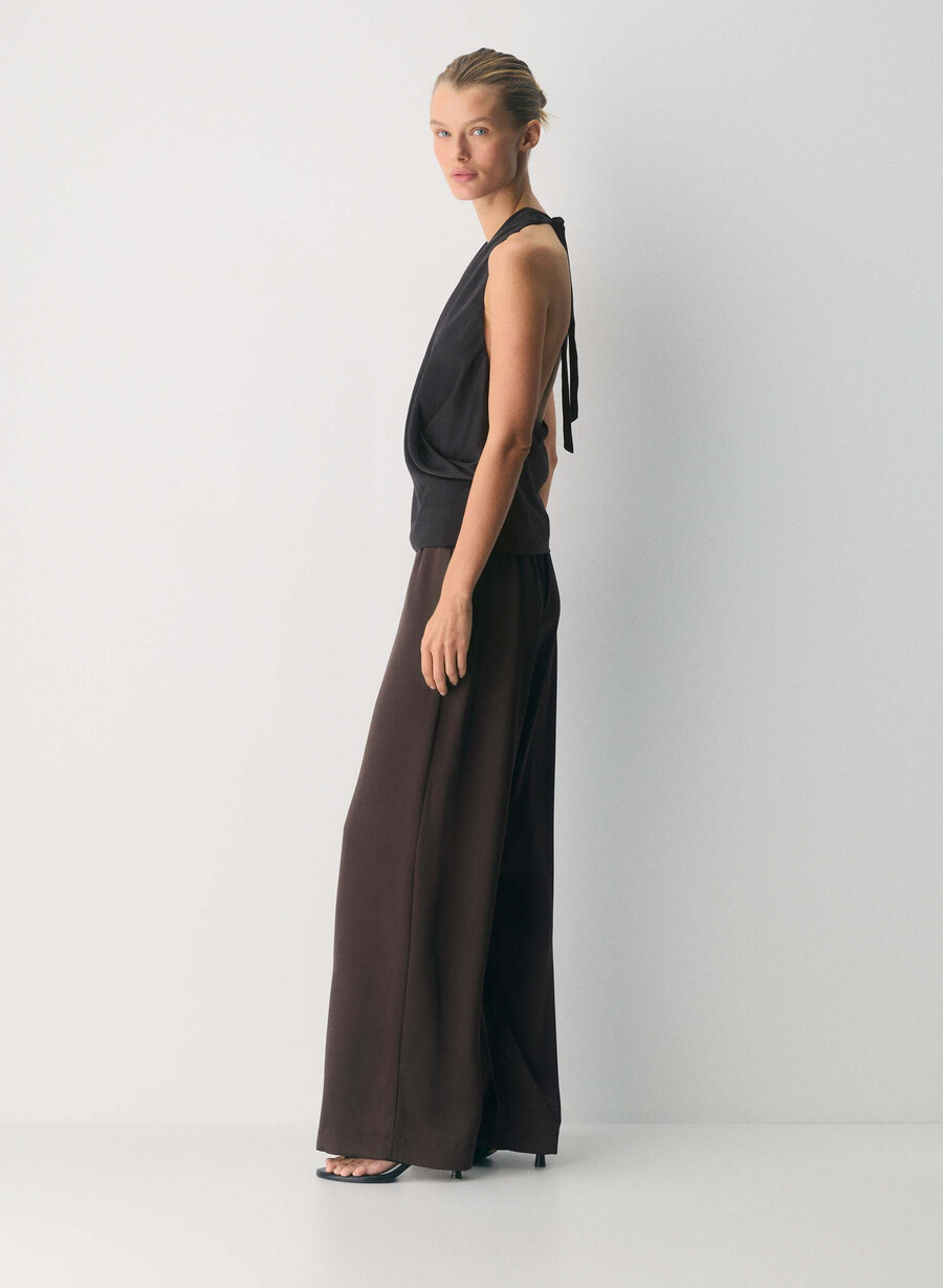 die lodge pant - satin rich mocha brown