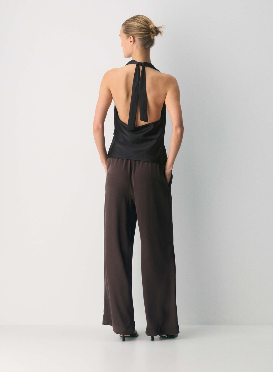 die lodge pant - satin rich mocha brown