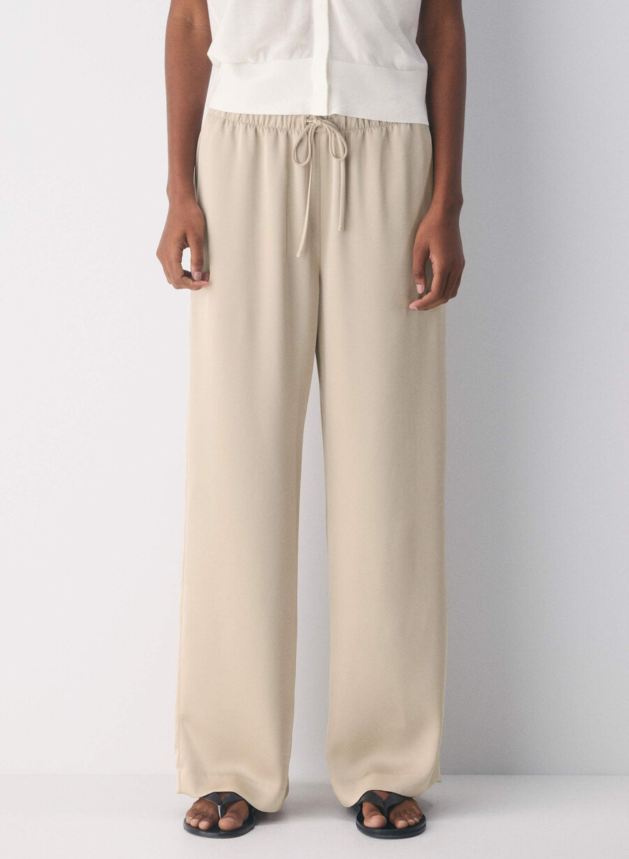 die lodge pant - satin marcona beige