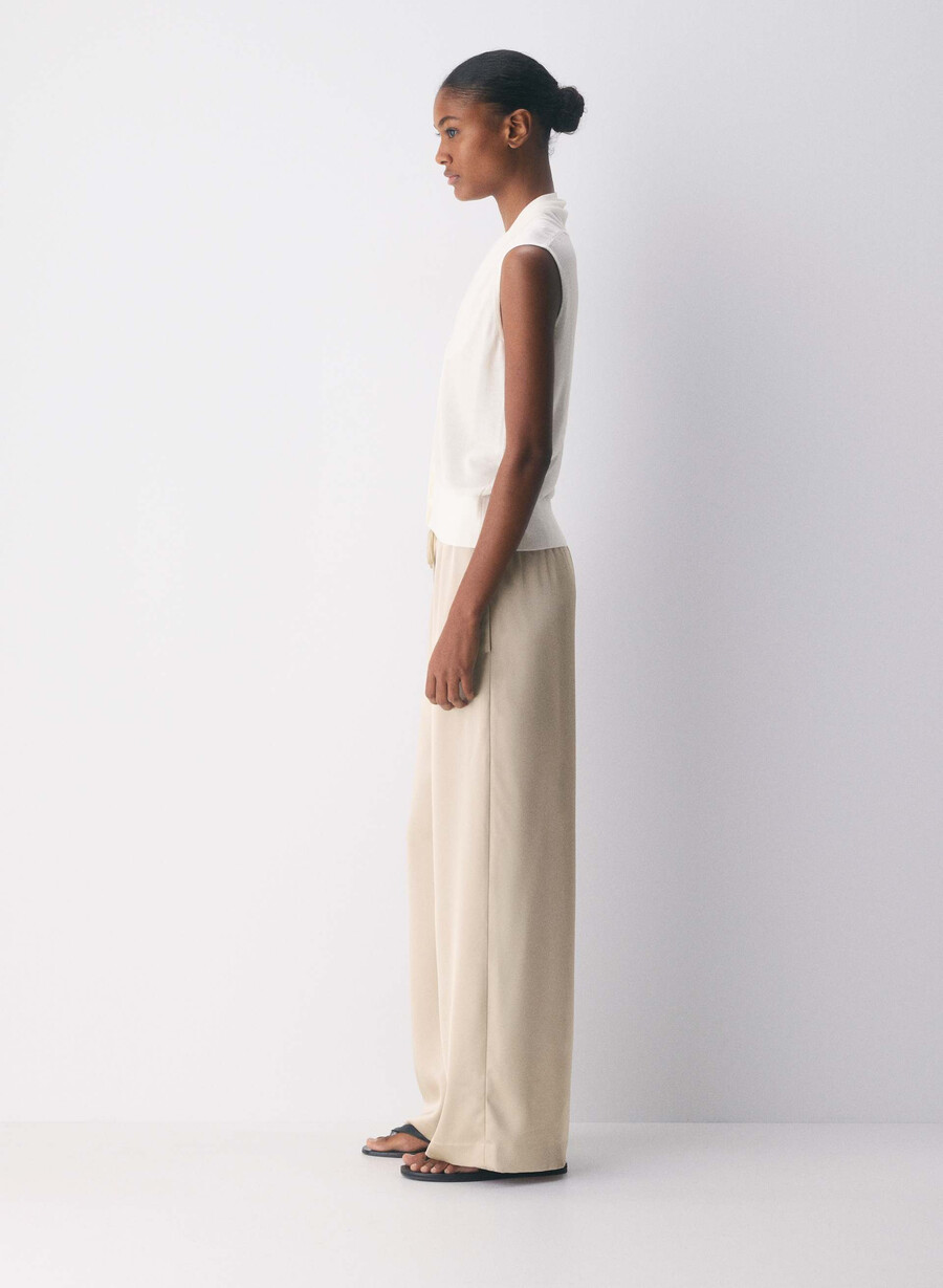 die lodge pant - satin marcona beige