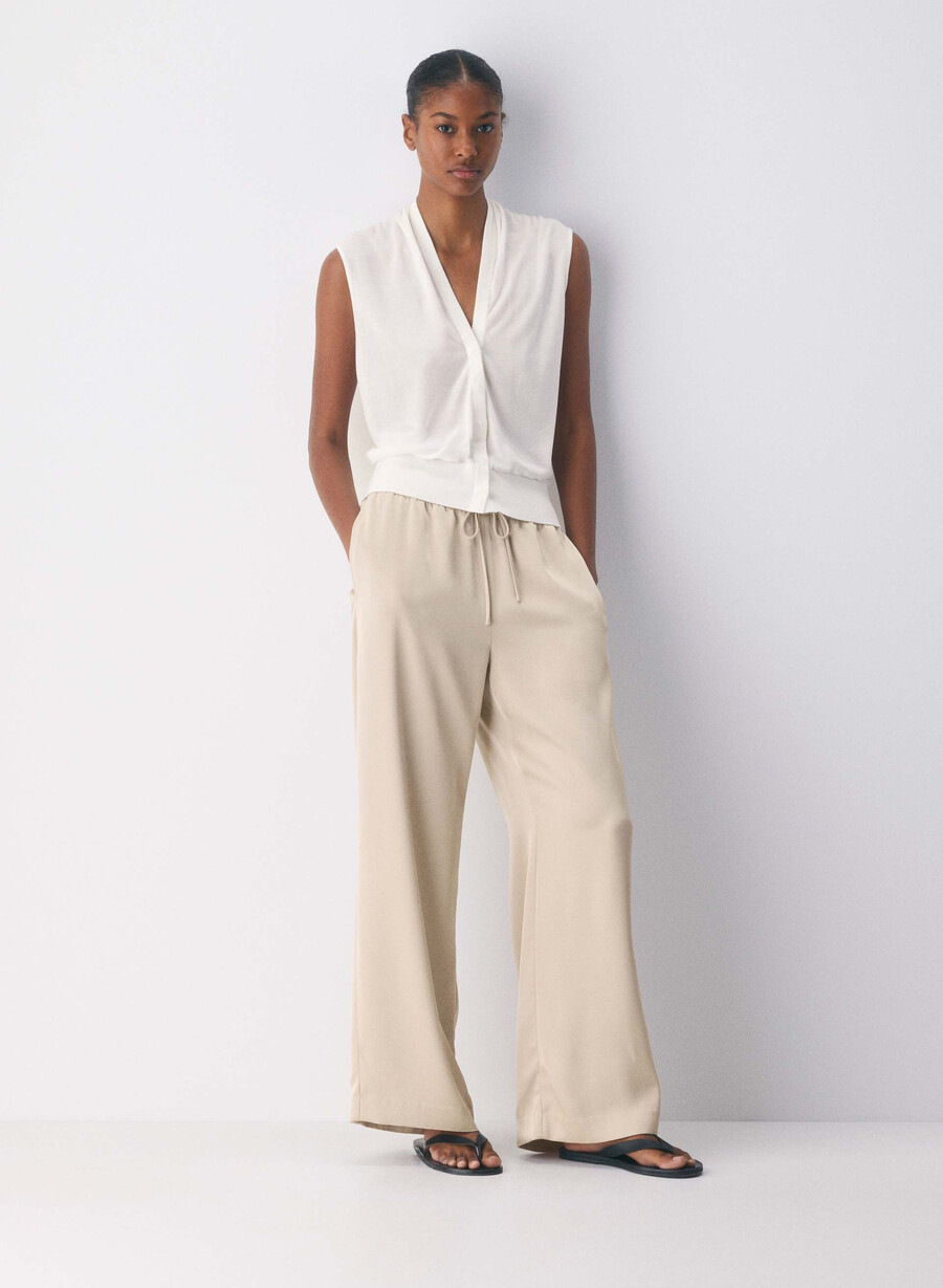 die lodge pant - satin marcona beige