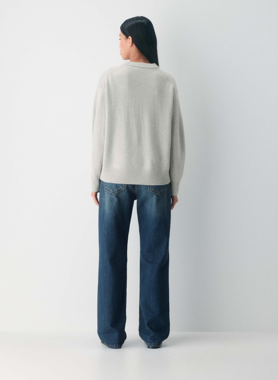 essential merino wool view sweater heather carrara grey