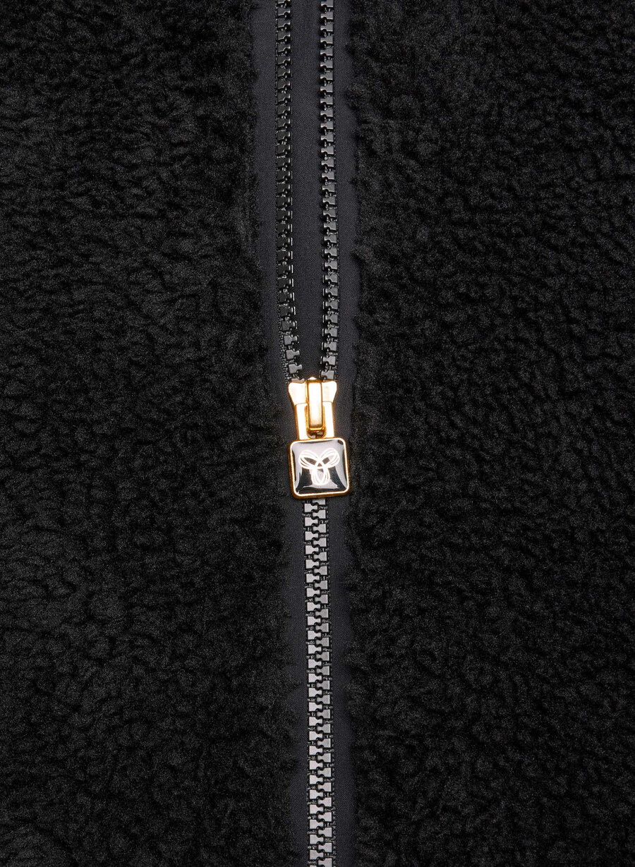 seasons stehkragen-zip-up schwarz