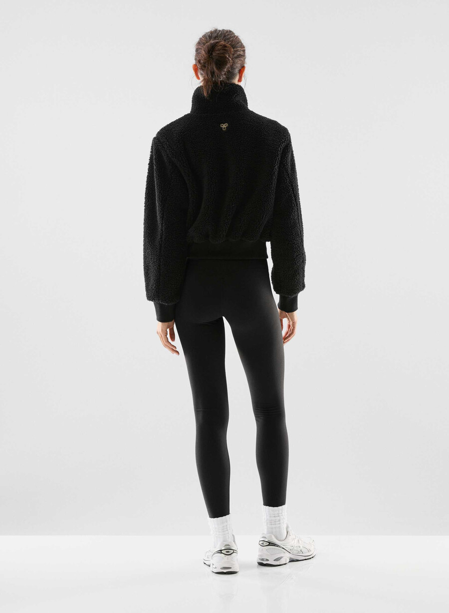 seasons stehkragen-zip-up schwarz
