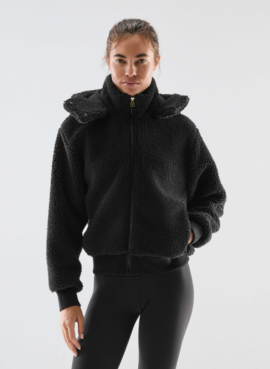 glacier zip hoodie schwarz