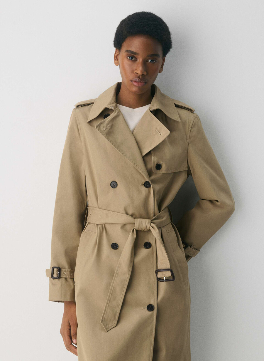 der finch trenchcoat – city twill wicker tan