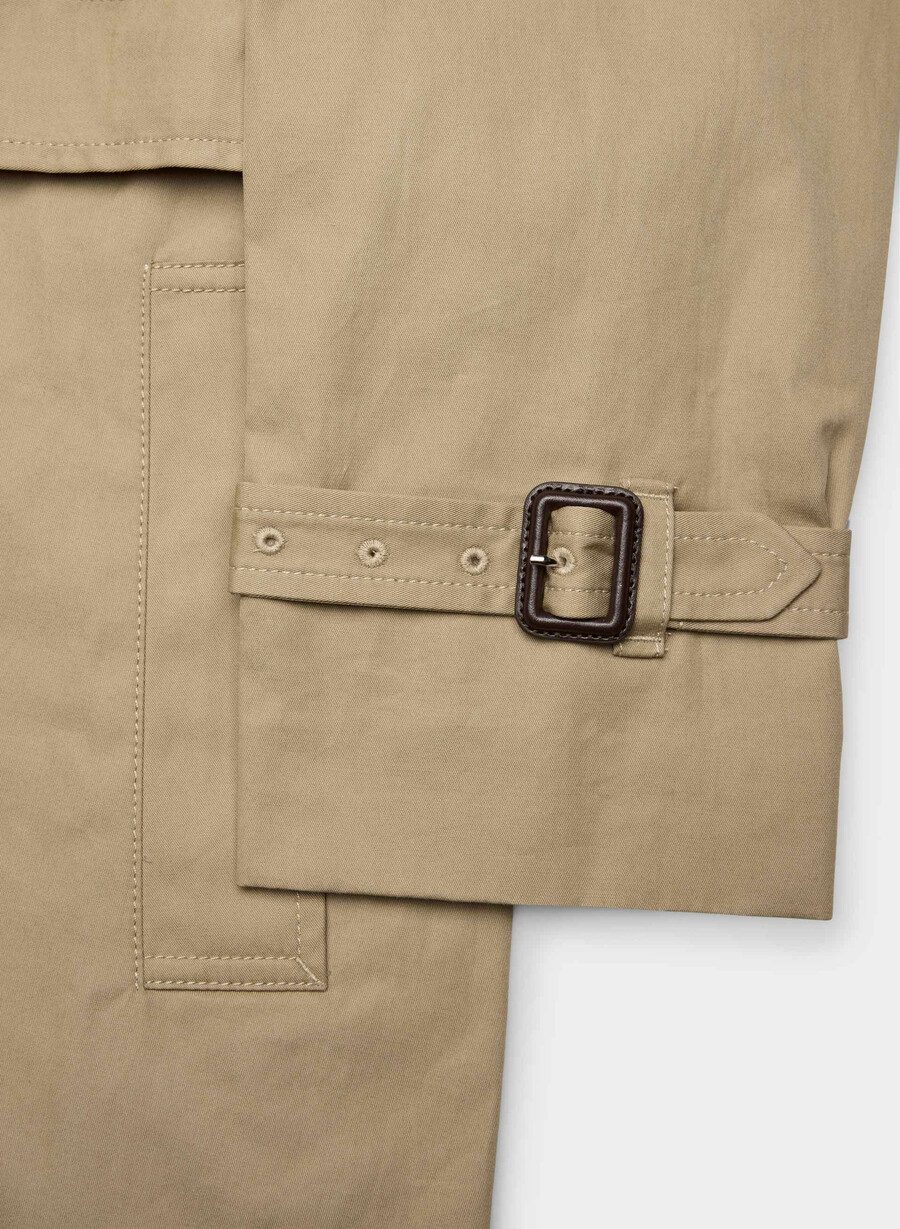 der finch trenchcoat – city twill wicker tan