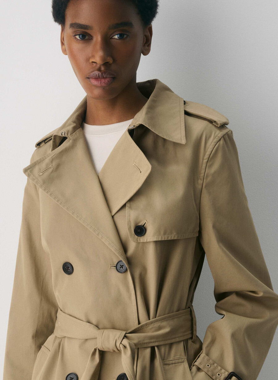 der finch trenchcoat – city twill wicker tan