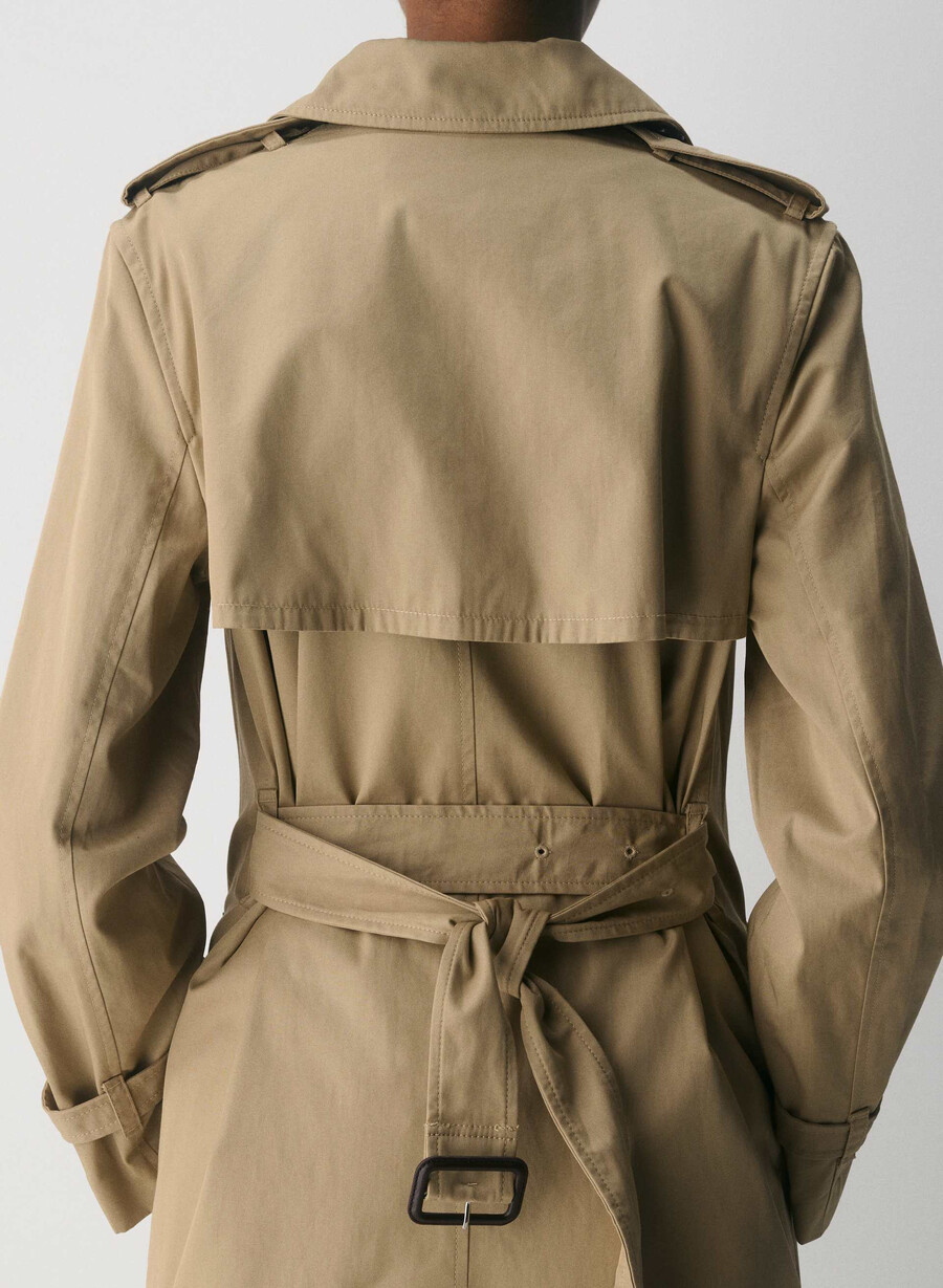 der finch trenchcoat – city twill wicker tan