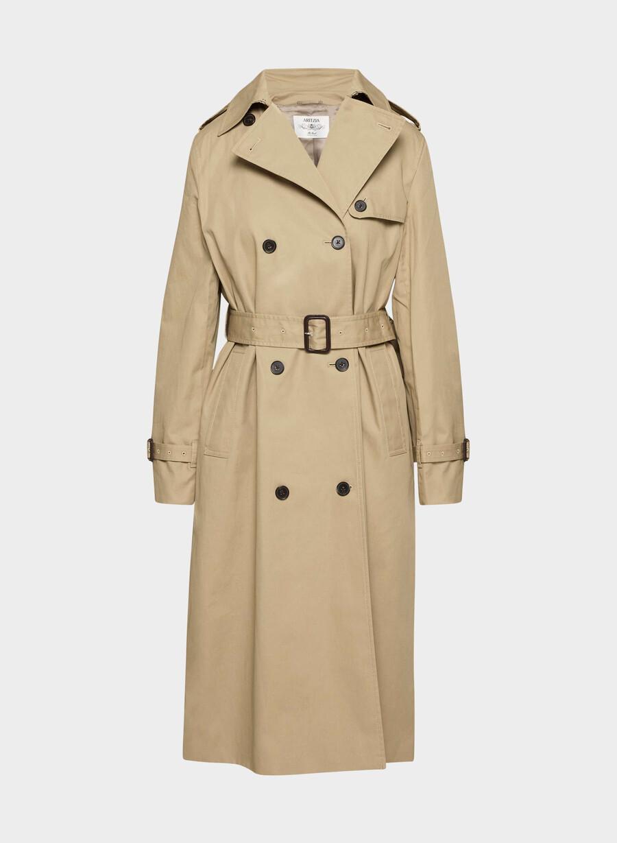 der finch trenchcoat – city twill wicker tan