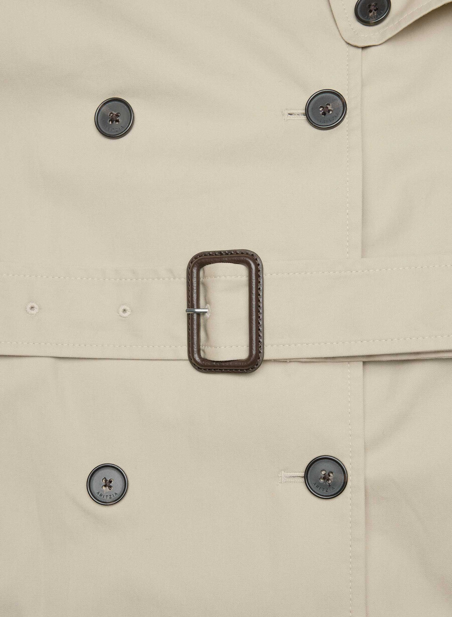the finch trenchcoat - city twill marcona beige