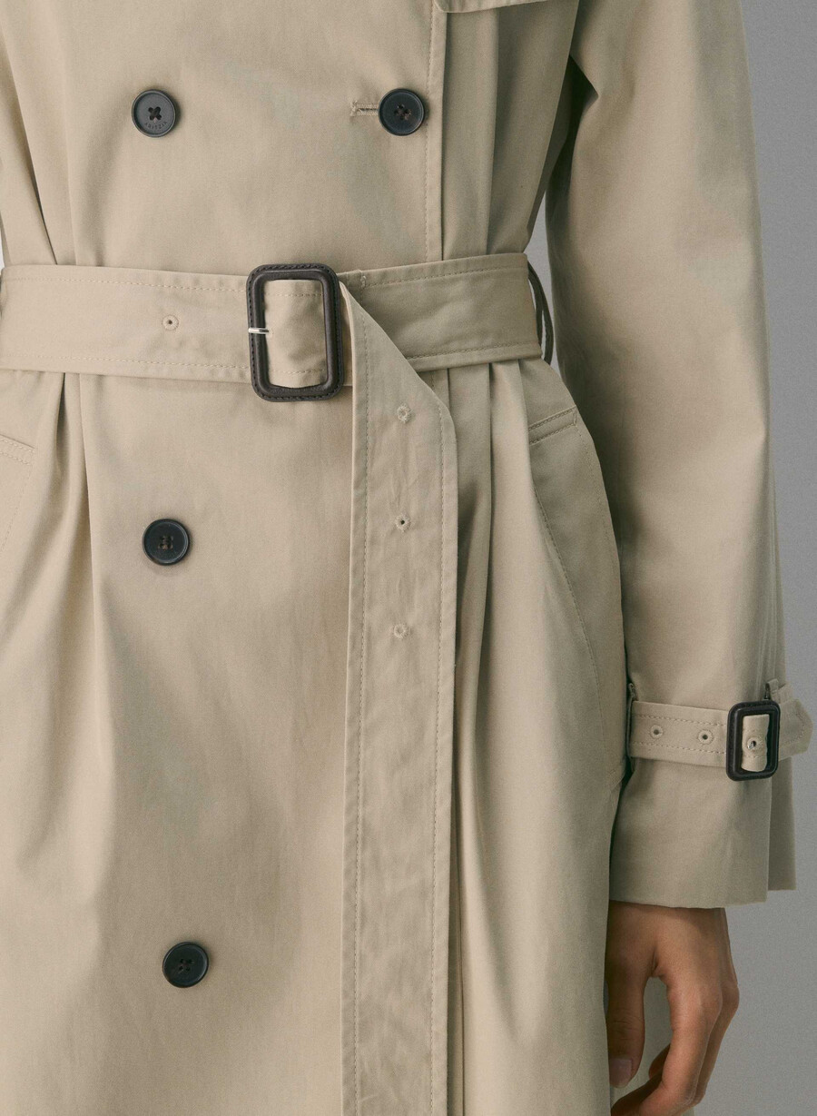 the finch trenchcoat - city twill marcona beige