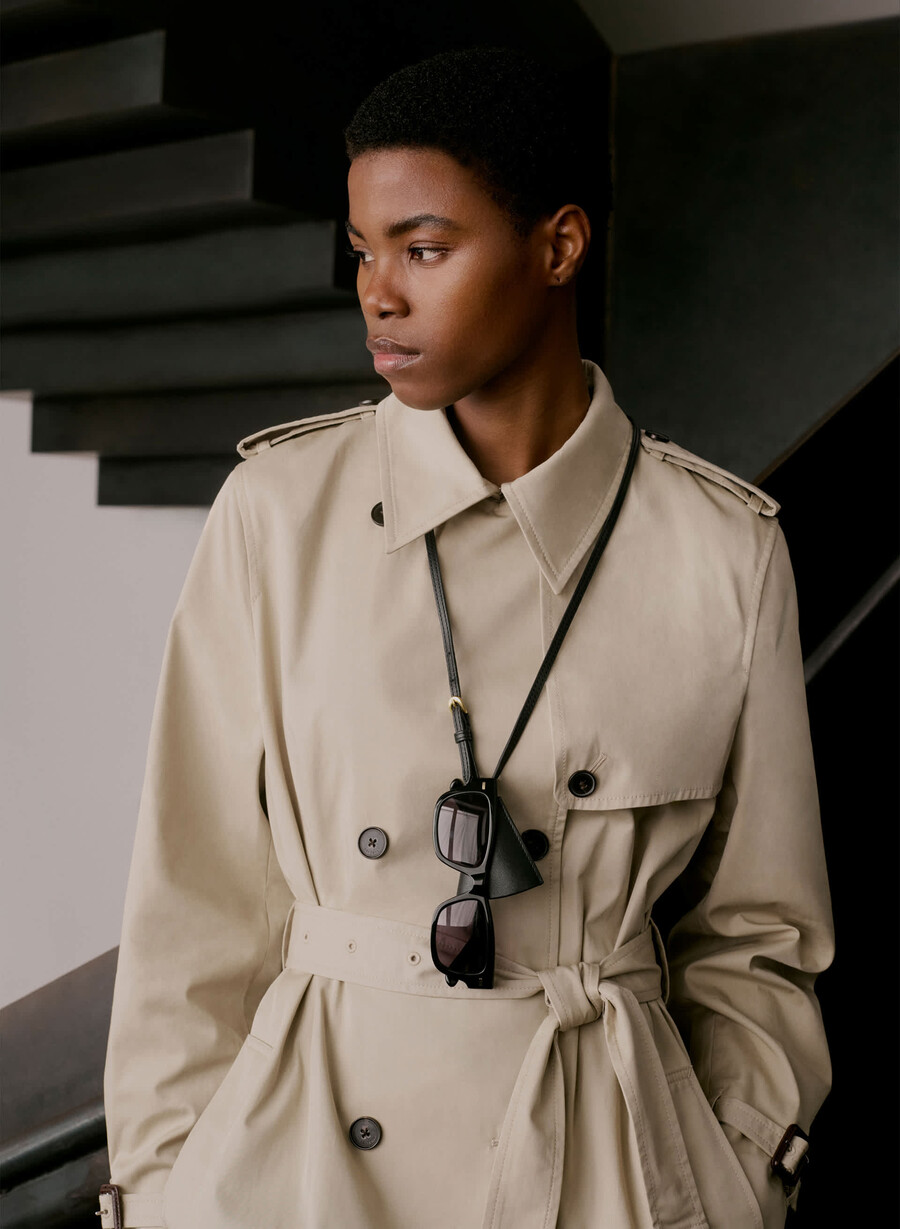 the finch trenchcoat - city twill marcona beige