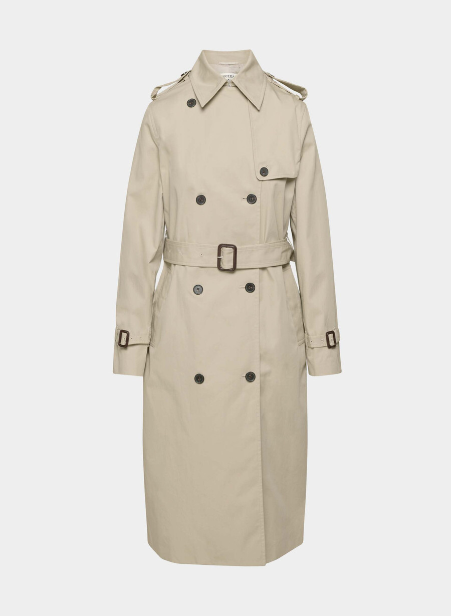 the finch trenchcoat - city twill marcona beige