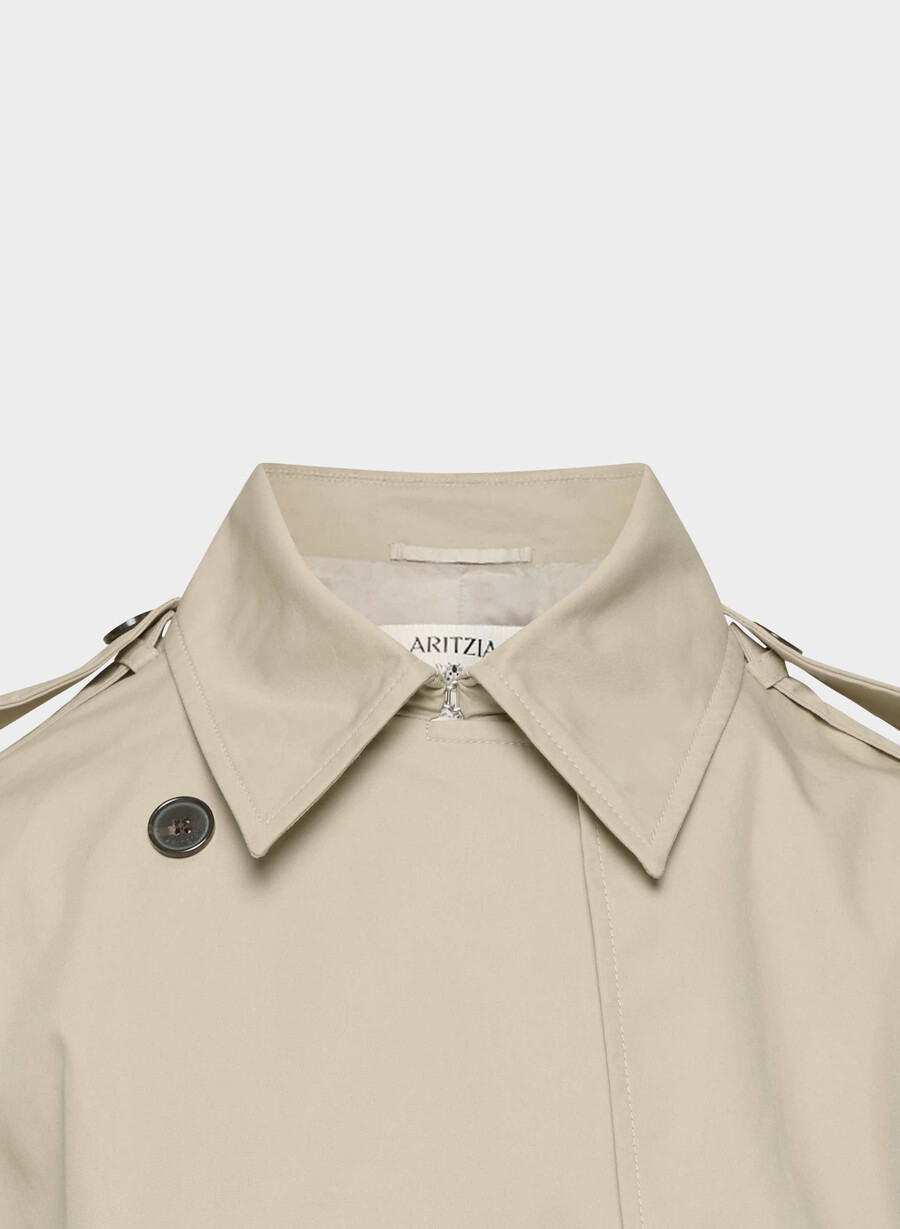 the finch trenchcoat - city twill marcona beige