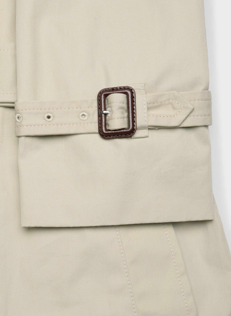 neuer the finch mid trench coat - city twill marcona beige