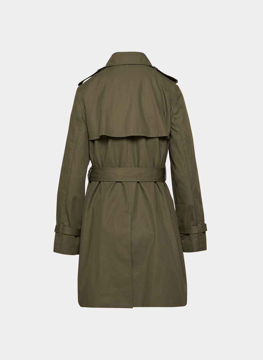 neuer the finch mid trench coat – city twill atlas olive