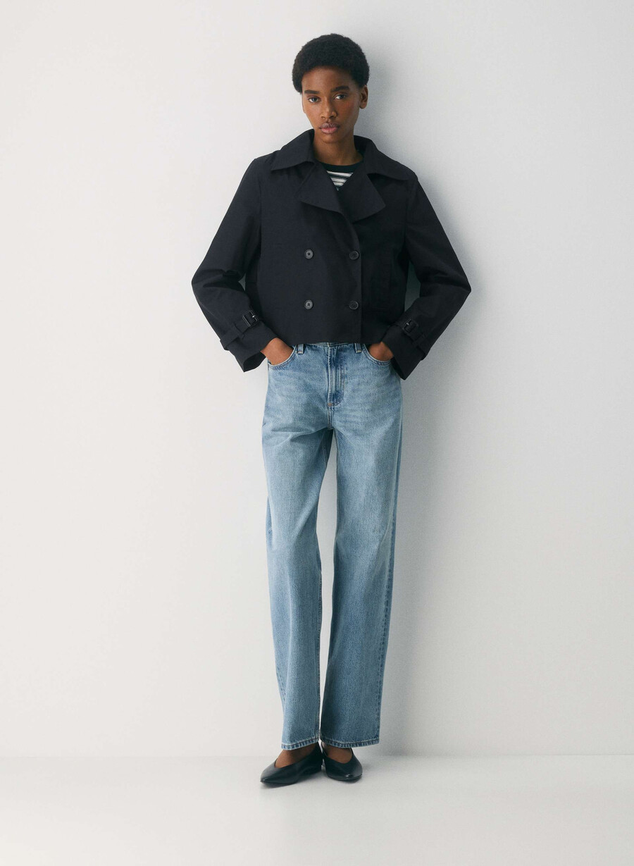 esquire trenchcoat – city twill schwarz