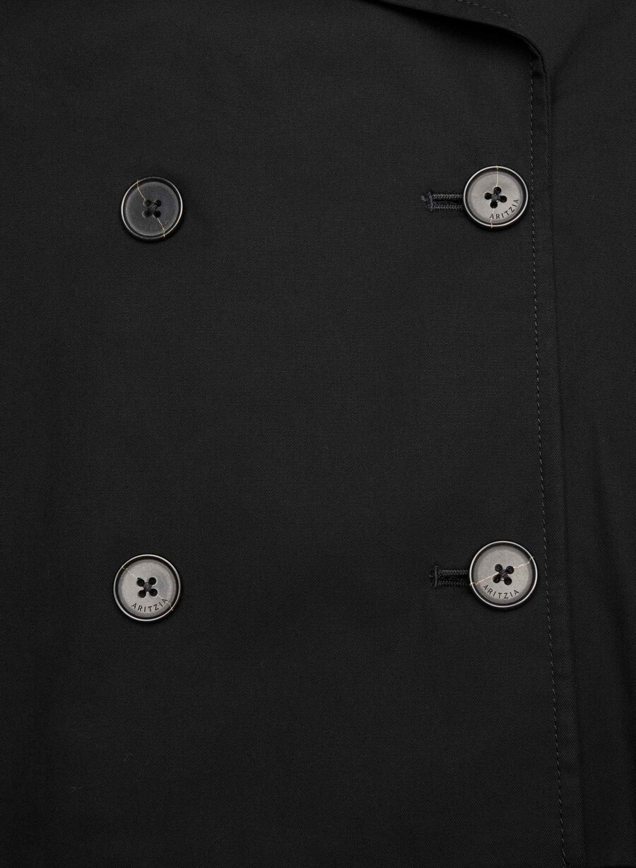 esquire trenchcoat – city twill schwarz