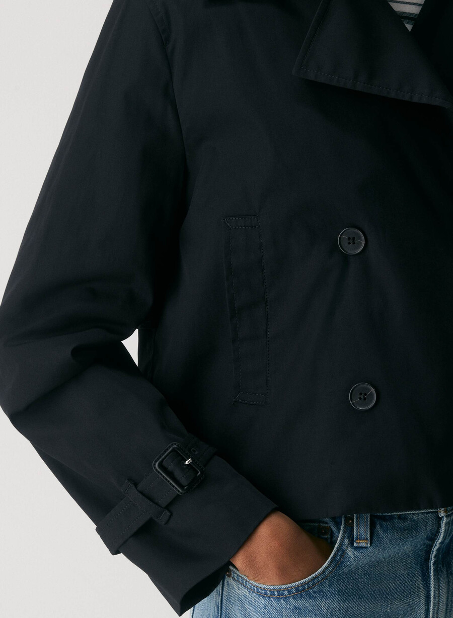 esquire trenchcoat – city twill schwarz