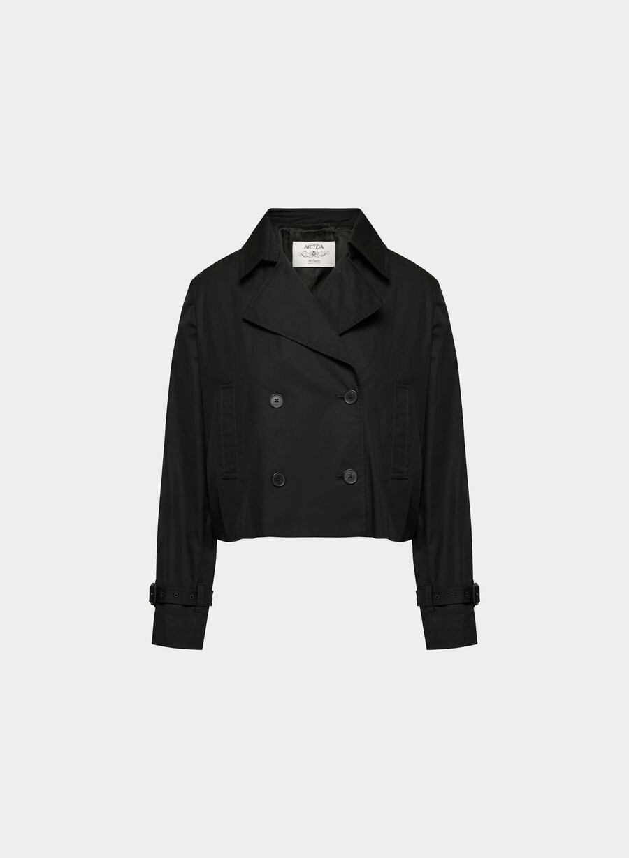 esquire trenchcoat – city twill schwarz