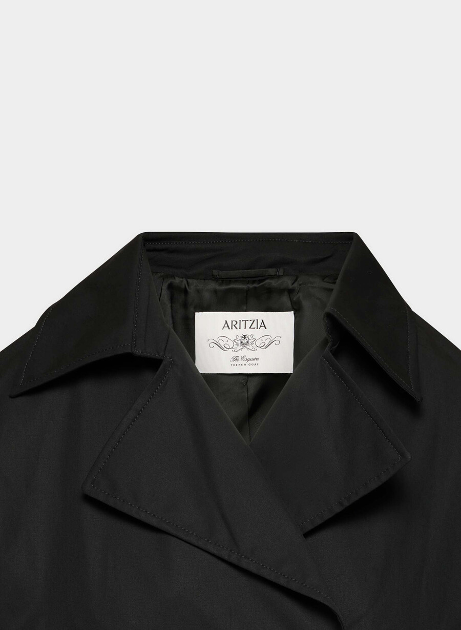 esquire trenchcoat – city twill schwarz