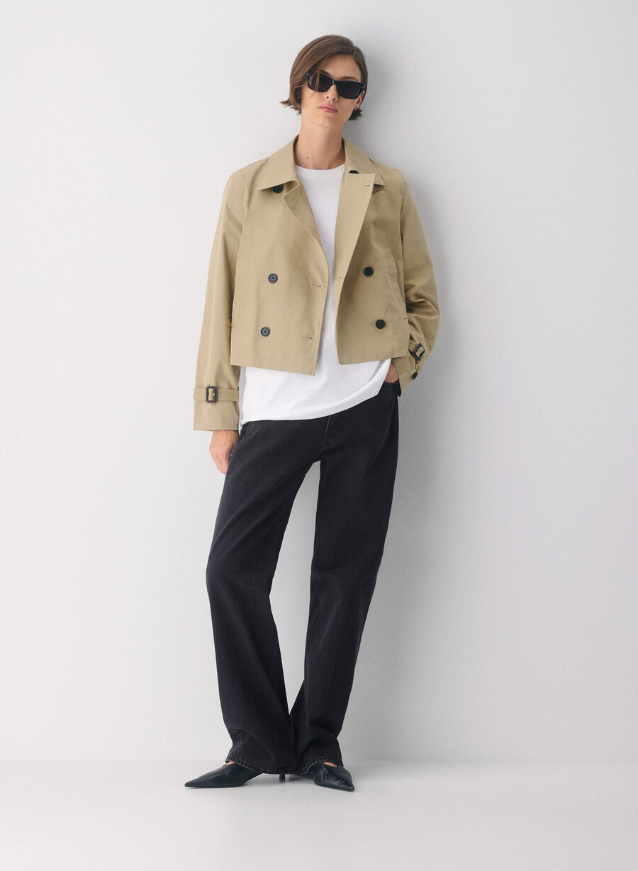 esquire trenchcoat – city twill wicker tan