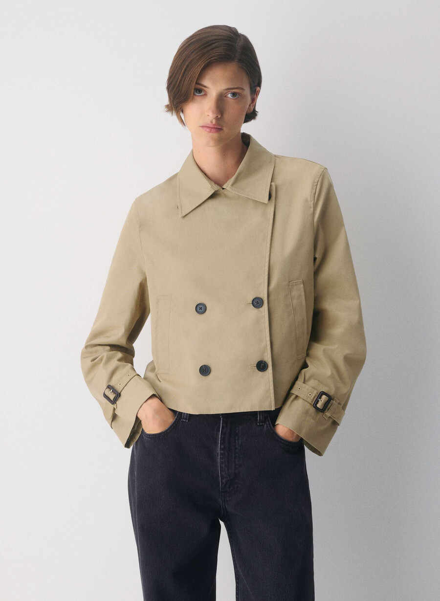 esquire trenchcoat – city twill wicker tan