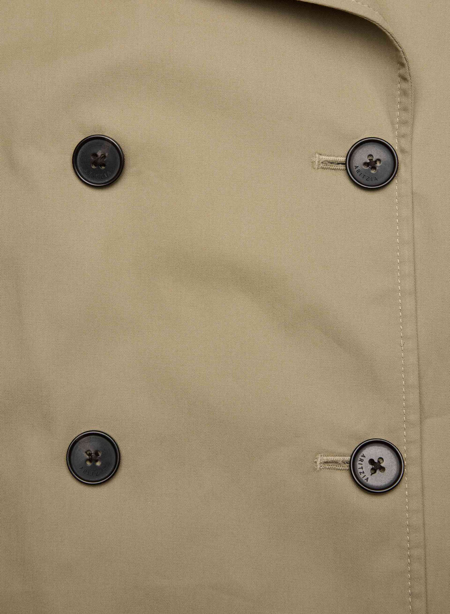 esquire trenchcoat – city twill wicker tan