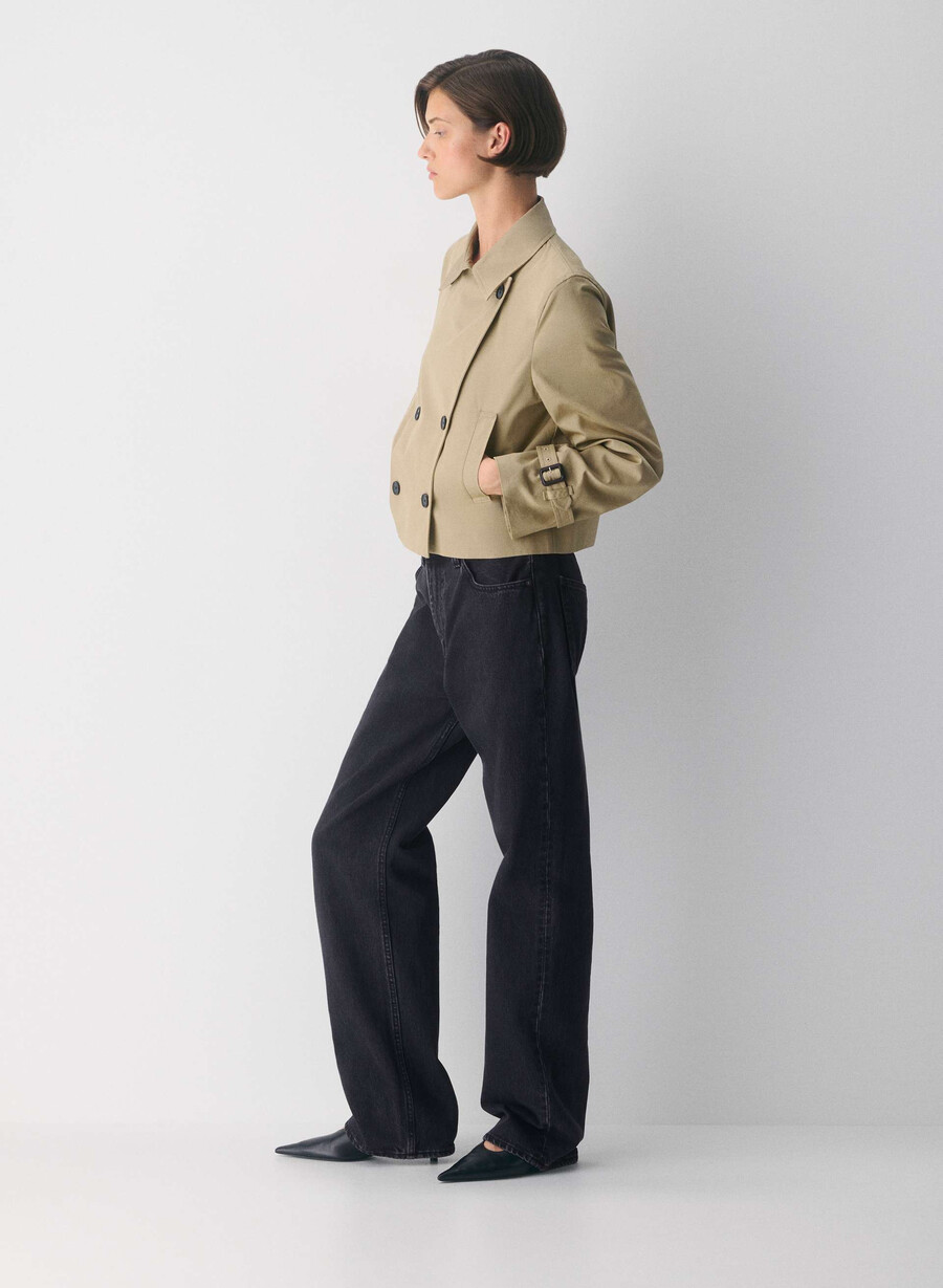 esquire trenchcoat – city twill wicker tan