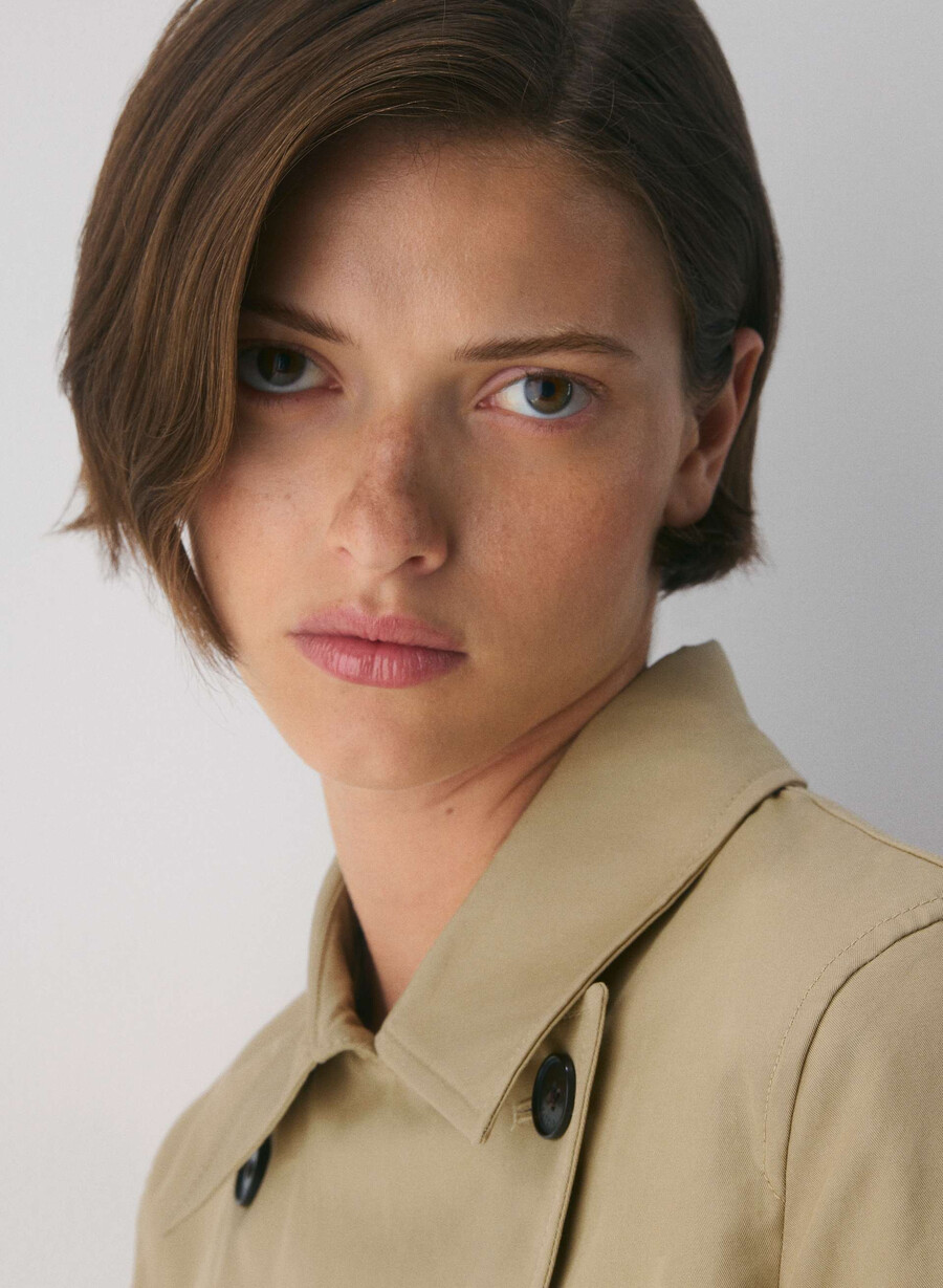 esquire trenchcoat – city twill wicker tan
